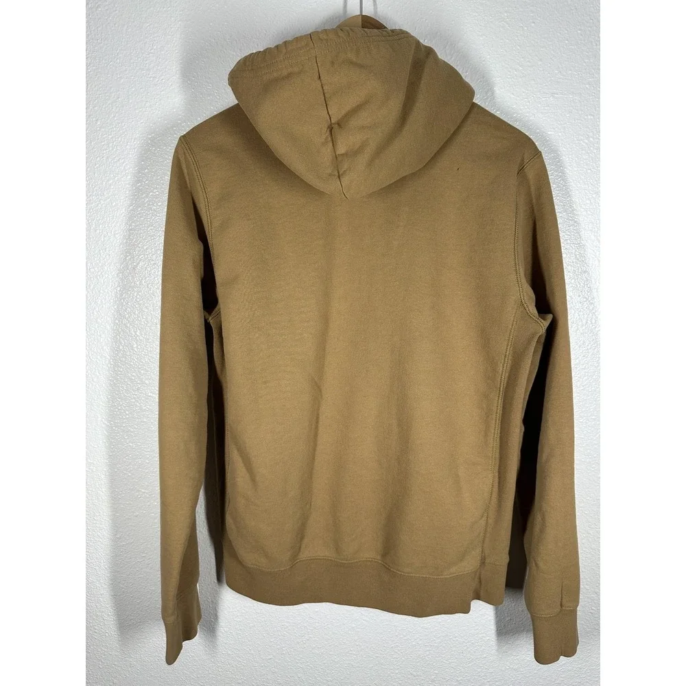 The North Face Hoodie Mens Small Brown Tan Pullover Fleece‎ Kangaroo Pocket